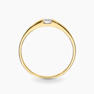 Pierścionek zaręczynowy z żółtego złota 585 z kwadratową... 2