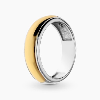 Pierścionek srebrny w formie obrączki