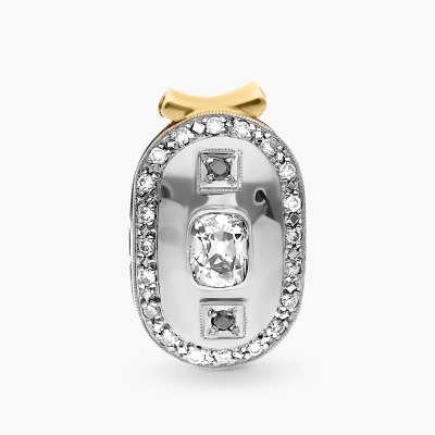 Zawieszka z dwukolorowego złota 585 z brylantami 0,7 ct