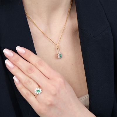 Pierścionek zaręczynowy Venezia z dwukolorowego złota 585... 2