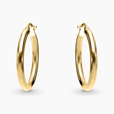 Kolczyki koła z żółtego złota 585, 1,98 g