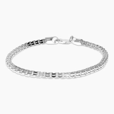 Bransoletka z pełnego srebra 0,925 splot kostka