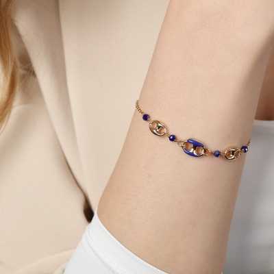 Bransoleta srebrna pozłacana dwa rodzaje splotu z... 2