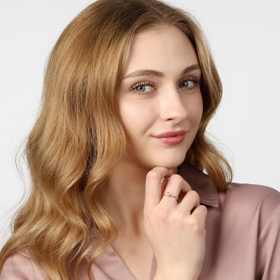 Pierścionek zaręczynowy Sorrento różowe złoto 585 z... 2