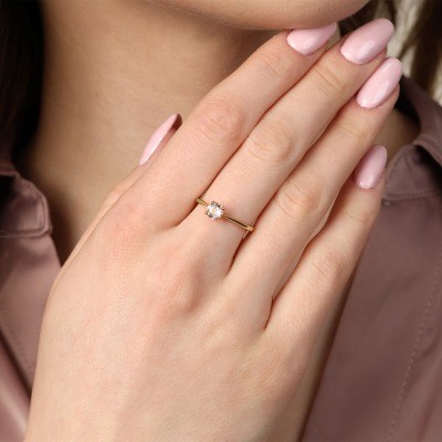 Pierścionek Sorrento z dwukolorowego złota 585 z... 2