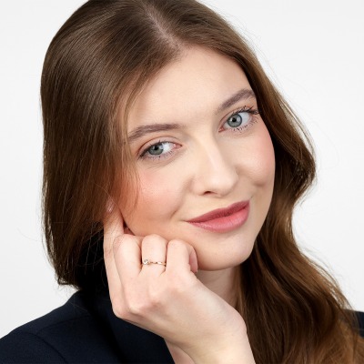 Pierścionek zaręczynowy Vicenza różowe złoto 585 z... 2