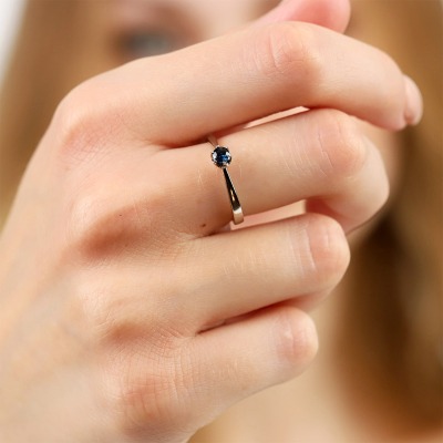 Pierścionek zaręczynowy Vicenza białe złoto 585 z... 2