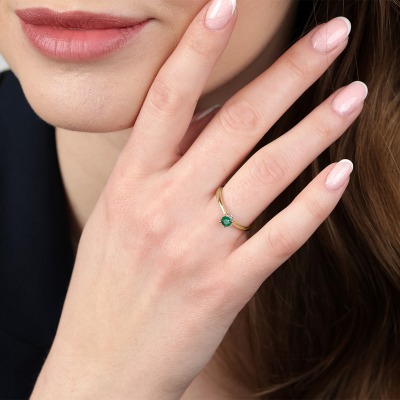 Pierścionek zaręczynowy Vicenza dwukolorowe złoto 585 ze... 2