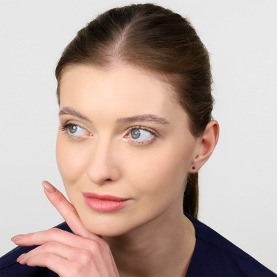 Kolczyki Vicenza żółte złoto 585 z rubinami 0,44 ct 2