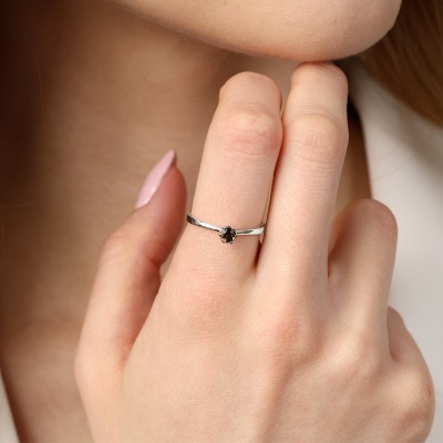 Pierścionek zaręczynowy Vicenza białe złoto 585 z kwarcem... 2