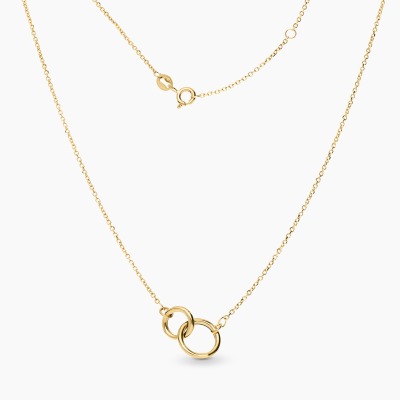 Naszyjnik celebrytka z żółtego złota 585 okrągłe elementy...