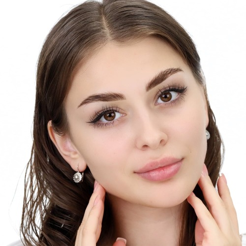 Kolczyki białe złoto 585 kwiaty z brylantami 0,54 ct Vs/G