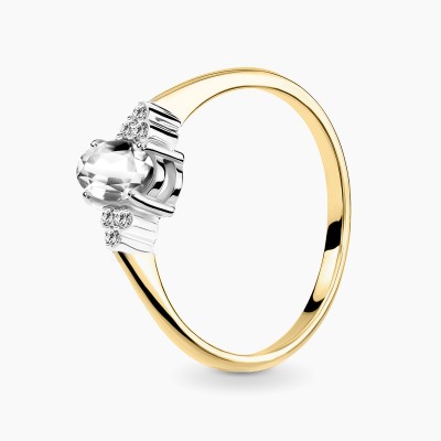 Pierścionek zaręczynowy Perugia z dwukolorowego złota 585...