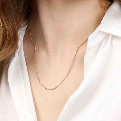 Łańcuszek z żółtego złota 585 o splocie pancerka dł. 50... 2