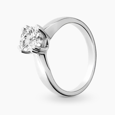 Pierścionek z białego złota 585 z cyrkonią 4,15 g