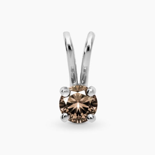 Zawieszka Sorrento z białego złota 585 z kwarcem dymnym 0,45 ct
