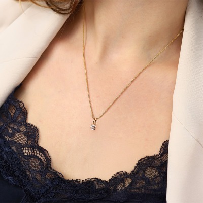 Zawieszka Sorrento z różowego złota 585 z morganitem 0,45 ct 2