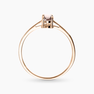 Pierścionek zaręczynowy Livorno różowe złoto 585 z... 2