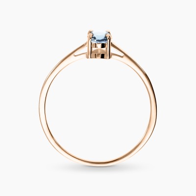 Pierścionek zaręczynowy Livorno różowe złoto 585 z... 2