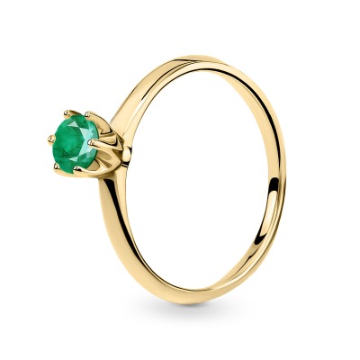 Pierścionek zaręczynowy Torino żółte złoto 585 ze...