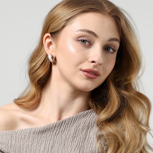 Kolczyki w trzech kolorach złota 585 z brylantami 1,09 ct