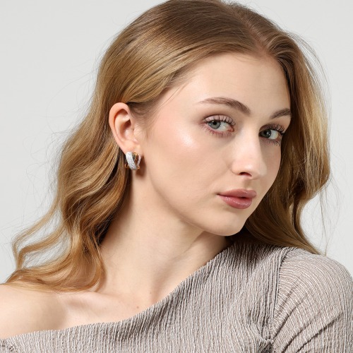 Kolczyki w trzech kolorach złota 585 z brylantami 1,09 ct