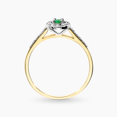 Pierścionek Bergamo z dwukolorowego złota 585 ze... 2