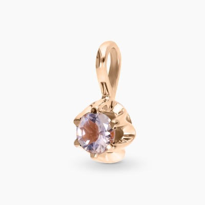 Zawieszka z różowego złota 585 z morganitem 0,23 ct 2