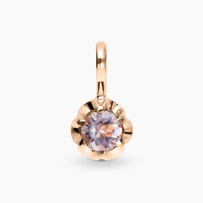 Zawieszka z różowego złota 585 z morganitem 0,23 ct