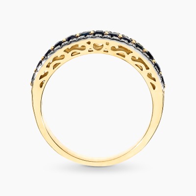 Pierścionek obrączka dwukolorowe złoto 585 z brylantami... 2