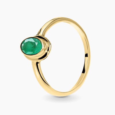 Pierścionek zaręczynowy Portofino z żółtego złota 585 ze...