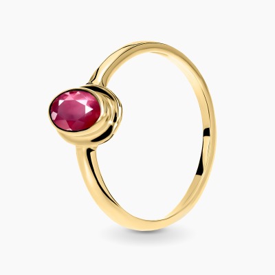 Pierścionek zaręczynowy Portofino z żółtego złota 585 z...