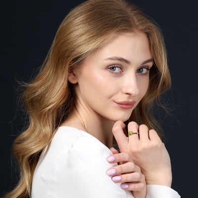 Pierścionek zaręczynowy Vicenza różowe złoto 585 z... 2