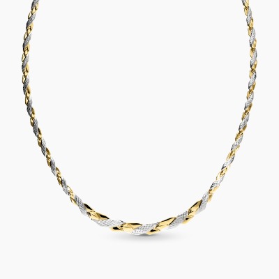 Naszyjnik w formie kolii z żółtego i białego złota 585...