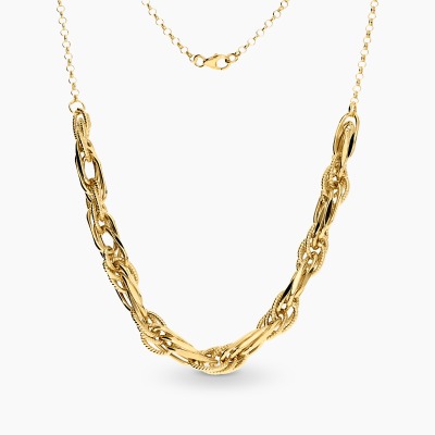 Naszyjnik przeplatany z żółtego złota 585 w formie kolii