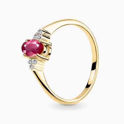 Pierścionek zaręczynowy Perugia z żółtego złota 585 z...