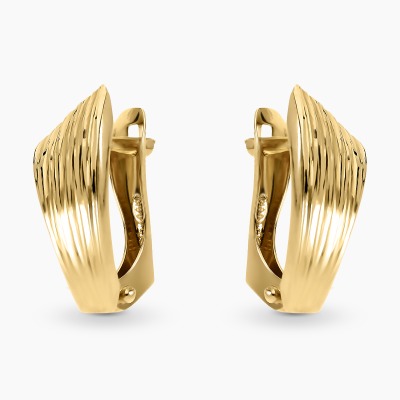 Kolczyki z żółtego złota 585 angielskie zapięcie 1,3 g