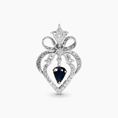 Zawieszka ręcznie wykonana z białego złota 585 z...