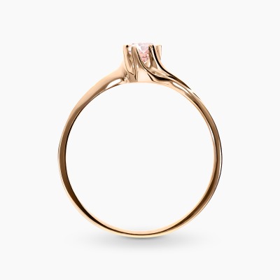 Pierścionek zaręczynowy Roma różowe złoto 585 z... 2