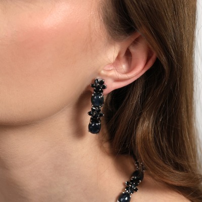 Kolczyki ze srebrna z szafirami 2