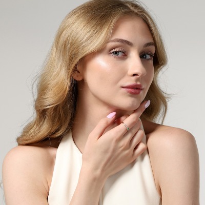 Pierścionek zaręczynowy Ravenna różowe i białe złoto 585... 2