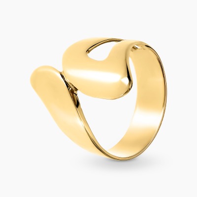 Pierścionek okazały z żółtego złota 585 nowoczesny 5,61 g