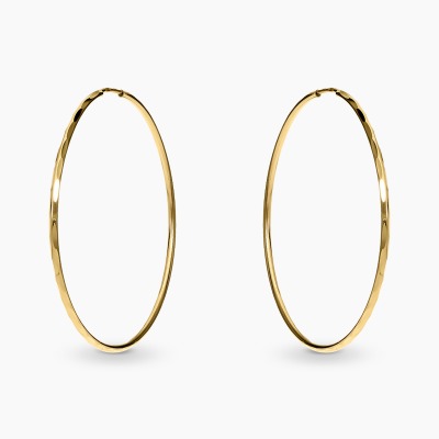 Kolczyki koła 4,5 cm z żółtego złota 585