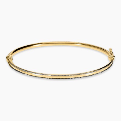 Bransoletka dwukolorowe złoto 585 sztywna 3,41 g