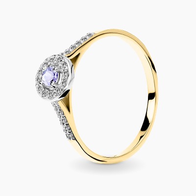 Pierścionek zaręczynowy z dwukolorowego złota 585 Bergamo...