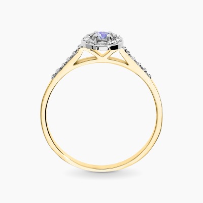 Pierścionek zaręczynowy z dwukolorowego złota 585 Bergamo... 2