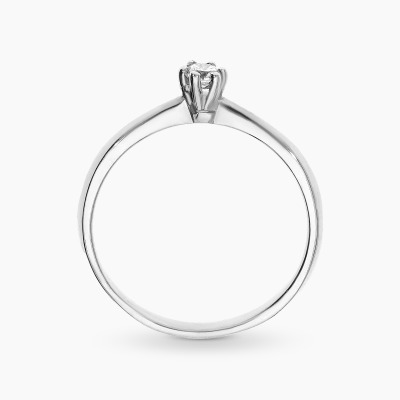 Pierścionek zaręczynowy z białego złota 585 z cyrkonią... 2