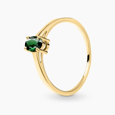 Pierścionek zaręczynowy Livorno żółte złoto 585 z...