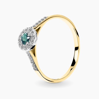 Pierścionek zaręczynowy z dwukolorowego złota 585 Bergamo...