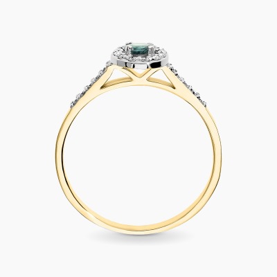 Pierścionek zaręczynowy z dwukolorowego złota 585 Bergamo... 2